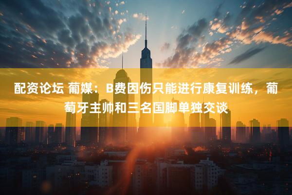 配资论坛 葡媒：B费因伤只能进行康复训练，葡萄牙主帅和三名国脚单独交谈